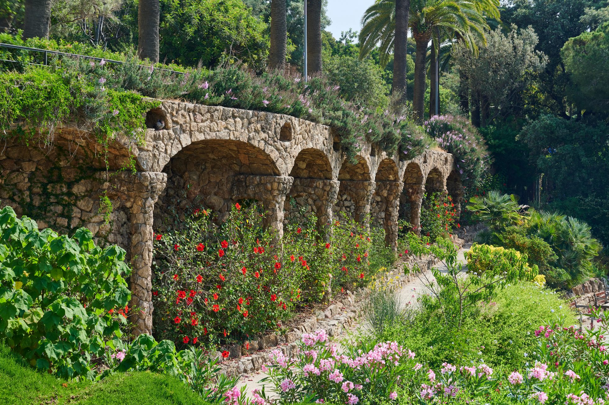 Ogrody w Parku Güell.